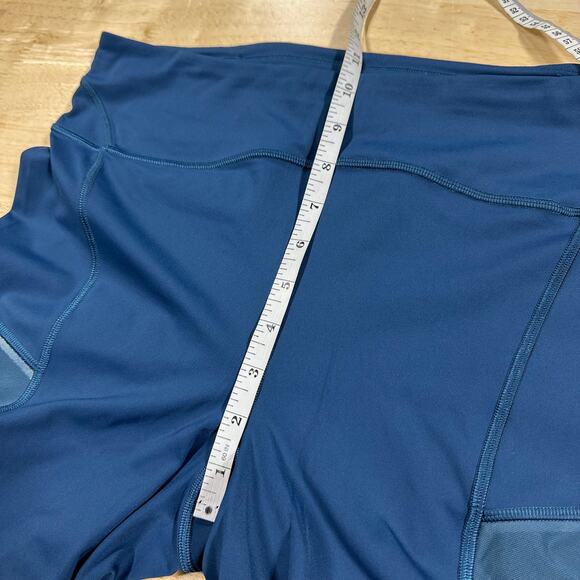 Lululemon Always Airy High Rise Run Crop 19 Inch Night Diver Women's Size 10 EUC - Picture 7 of 8